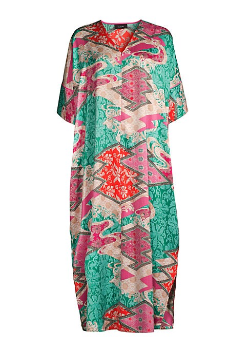 Geometric Satin Dream Caftan
