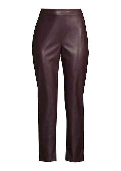 Chic Crop Faux Leather Pants