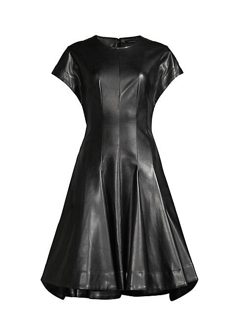 Edgy Faux Leather Dress