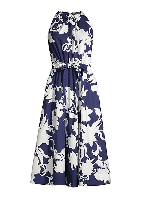 Floral A-Line Midi Dress