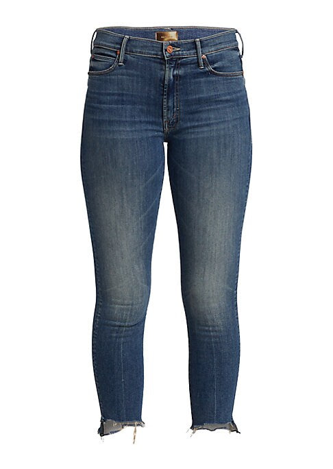 Frayed Edge Cropped Jeans