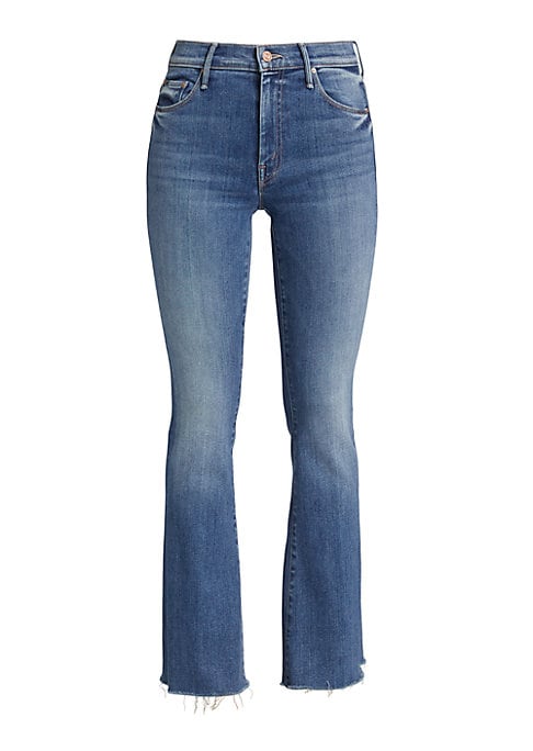 Casual Frayed Boot-Cut Jeans