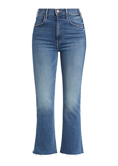 Frayed Flare Ankle Jeans