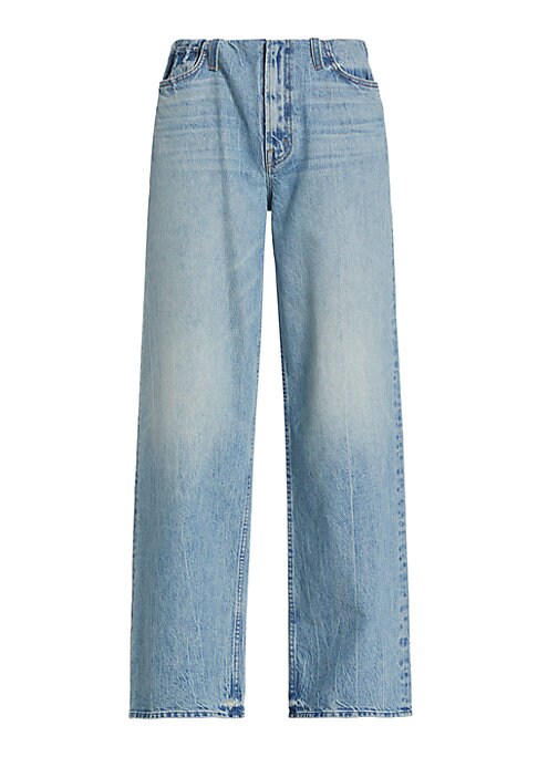 Foldover Wide-Leg Jeans