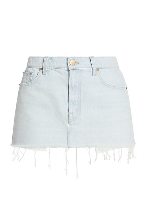 Raw Hem Denim Skirt
