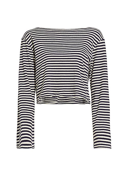 Striped Bell-Sleeve Top