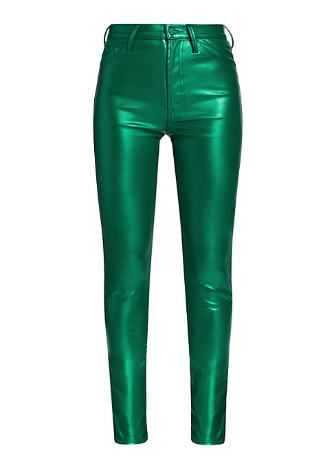 Metallic Faux Leather Leggings
