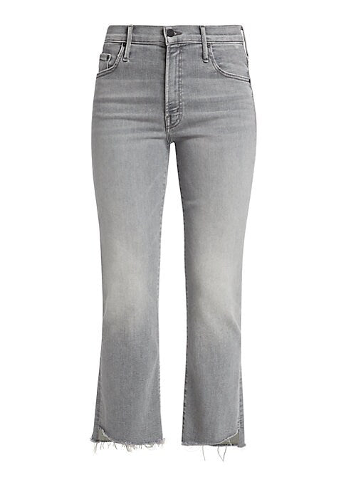 Frayed Step Crop Jeans