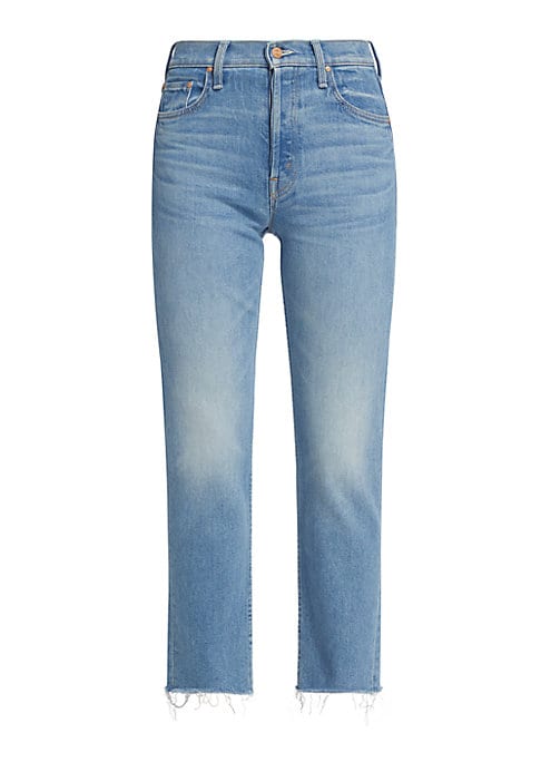 Frayed Edge Straight Jeans