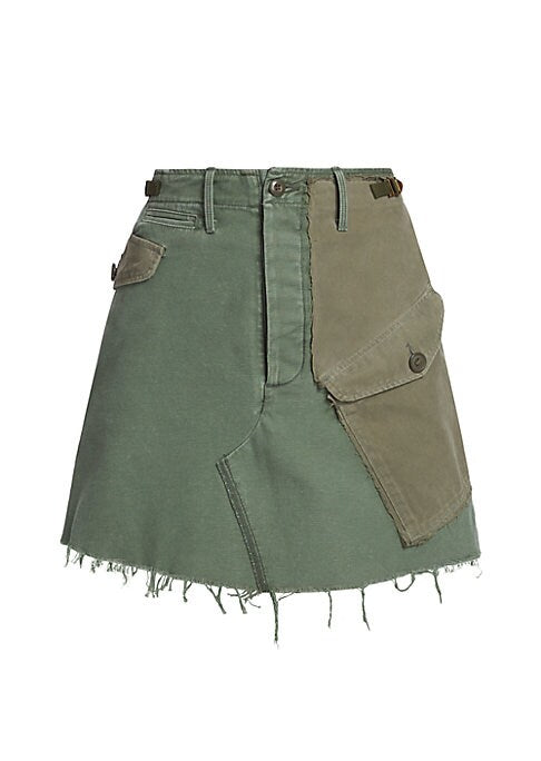 Distressed Pocket Miniskirt