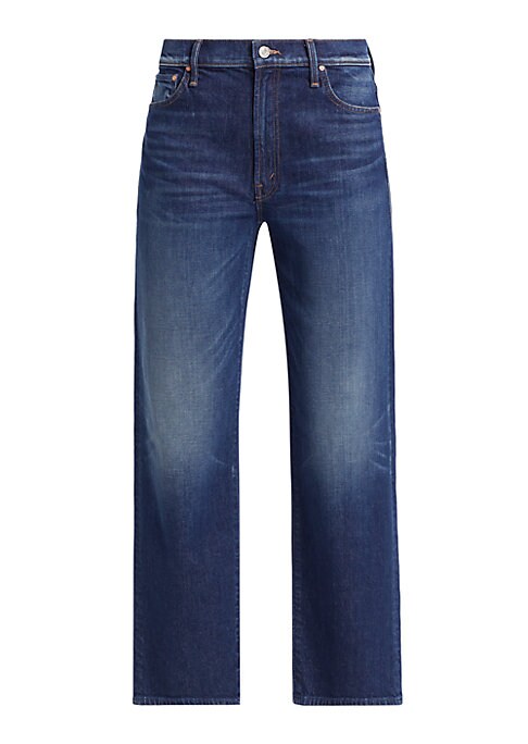 Cropped Stretchy Wide-Leg Jeans