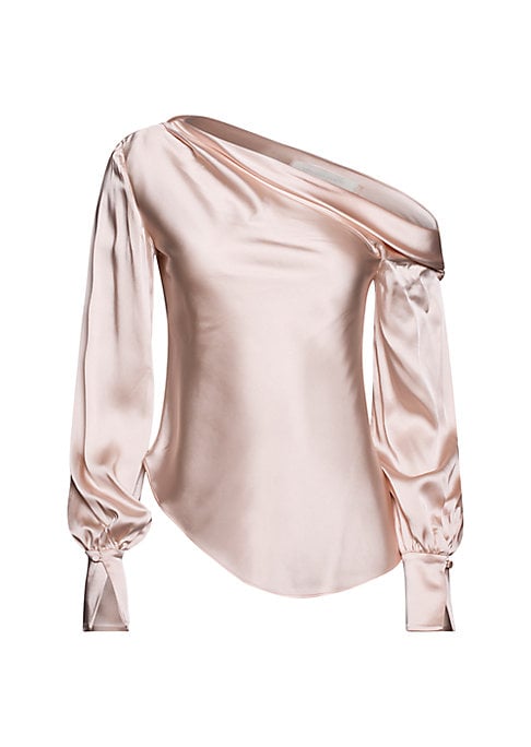 Glam Draped Satin Blouse