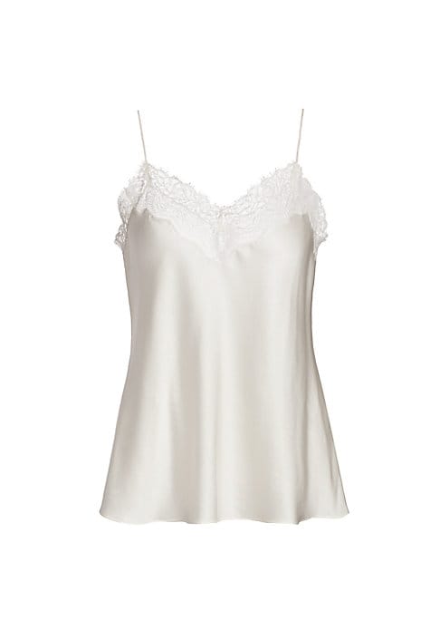 Lace Trim Silk Cami