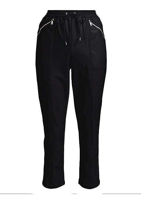 Vegan Leather Drawstring Trousers