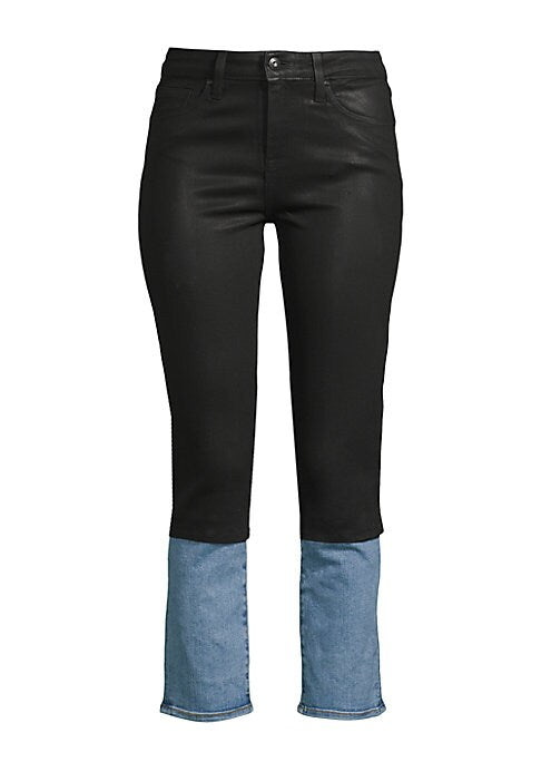 Two-Tone Stretch Denim Jeans