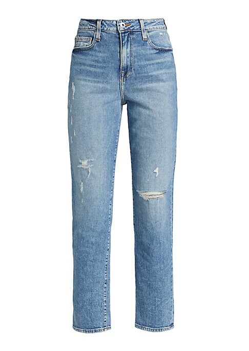 Chic Distressed Tapered Denim