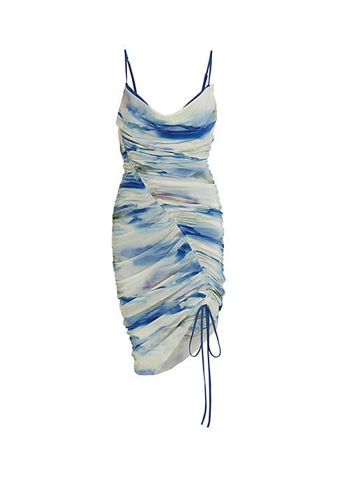 Watercolor Ruched Minidress