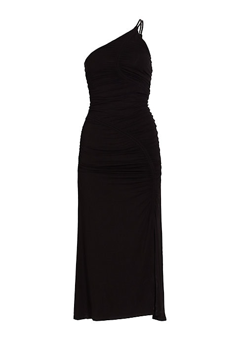 Sleek Ruched Midi Dress
