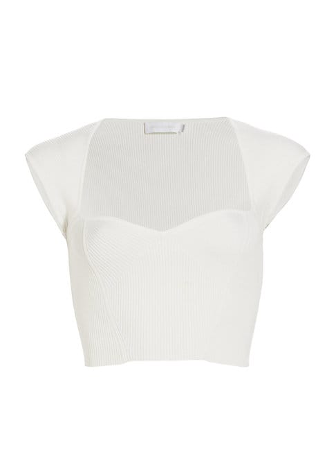 Sweetheart Ribbed Crop Top