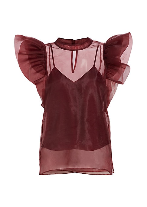 Dramatic Ruffle Sheer Top