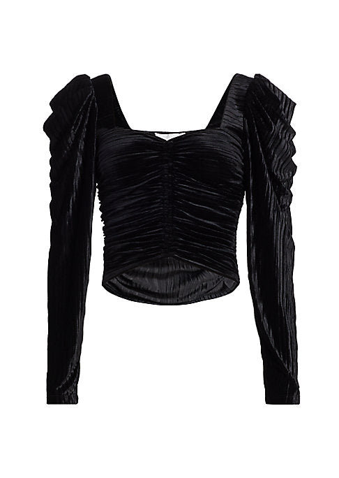 Elegant Ruched Sleeve Top