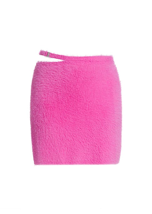 Fuzzy Knit Cutout Skirt