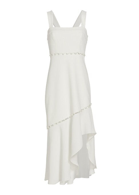 Beaded Asymmetric Elegance Dress