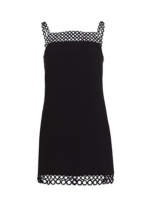 Crochet Trim Mini Dress