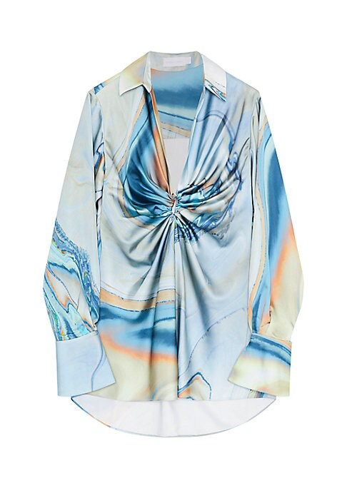 Swirl Satin Minidress
