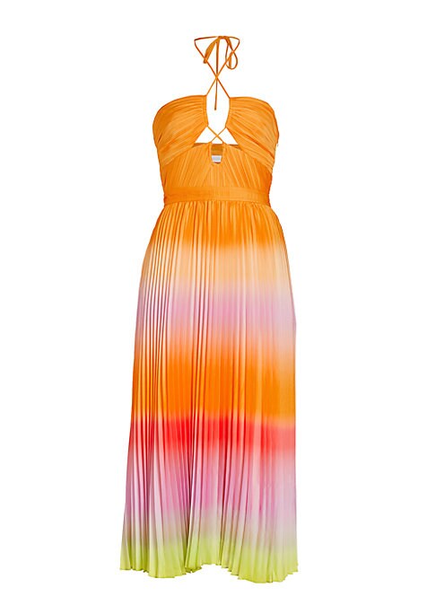 Ombre Plissé Chic Dress