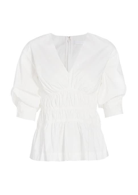 Puff Sleeve Peplum Top