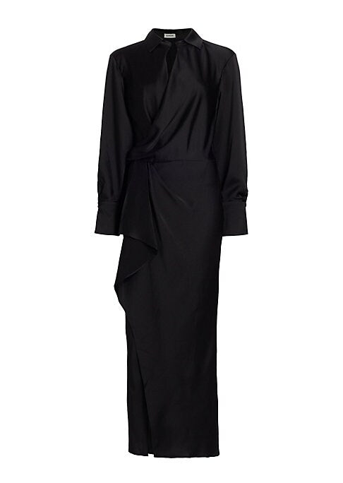 Draped Elegance Maxi Dress