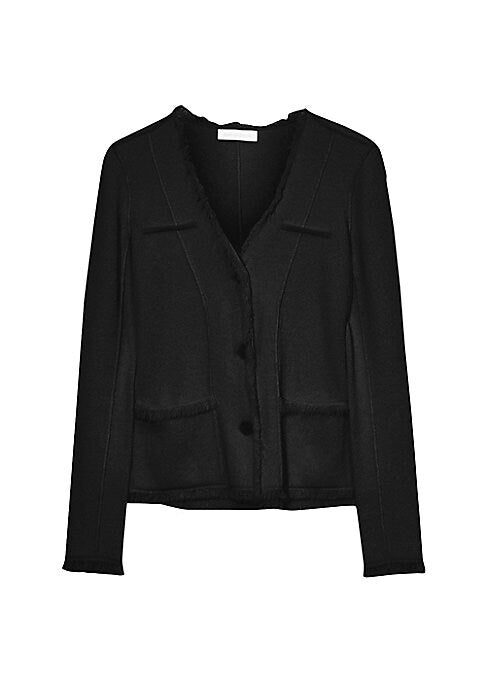 Fringe V-Neck Blazer