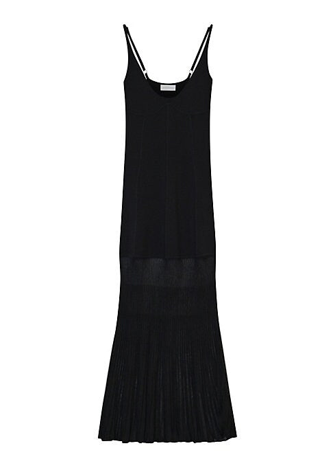Lace Pleats Evening Gown