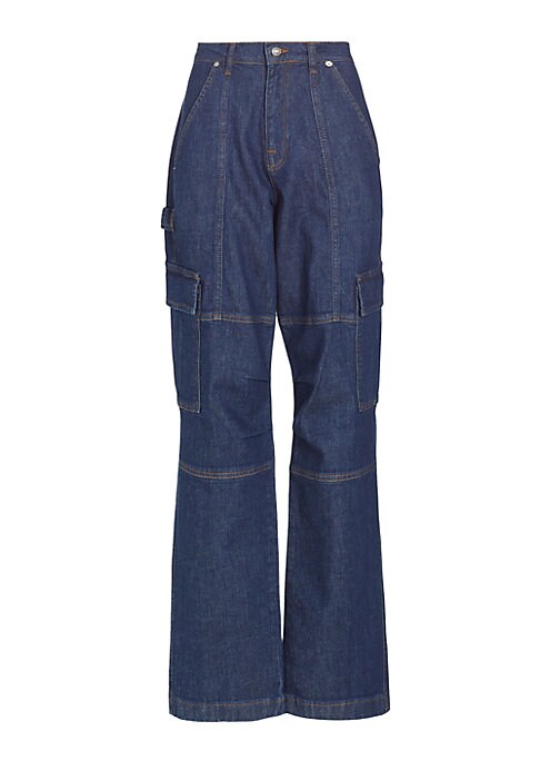 Utility High-Rise Denim Pants