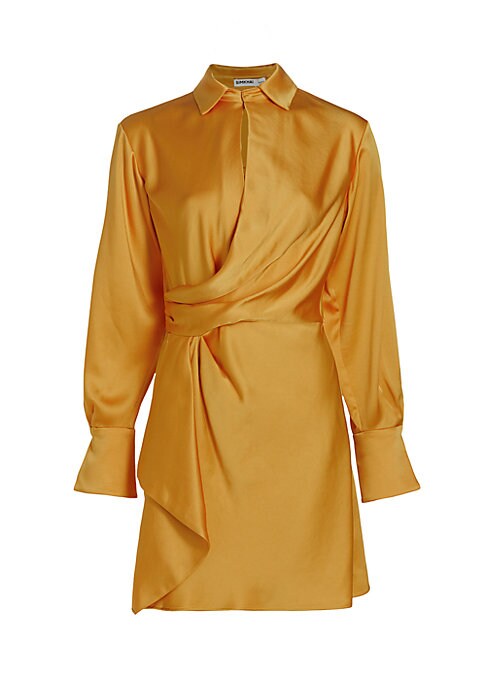 Elegant Draped Satin Dress