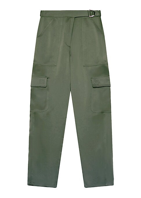 Satin Utility Cargo Pants
