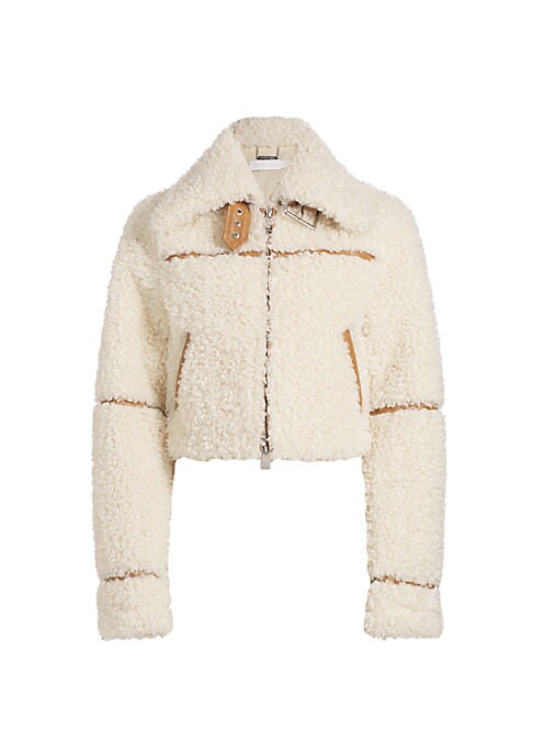 Cropped Plush Sherpa Jacket