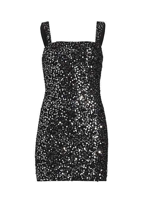 Glistening Square Neck Dress