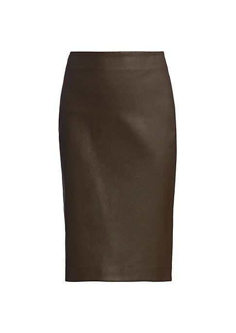 Chic Leather Midi Skirt