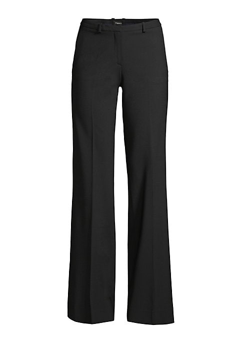 Chic Wool Flare Trousers