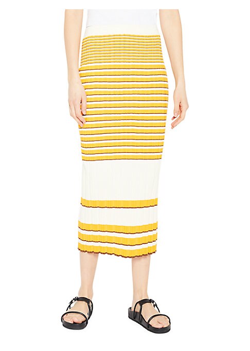 Striped Ribbed Skirt