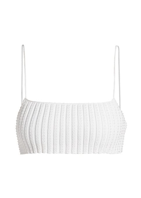 Sparkling Ribbed Bandeau Bra