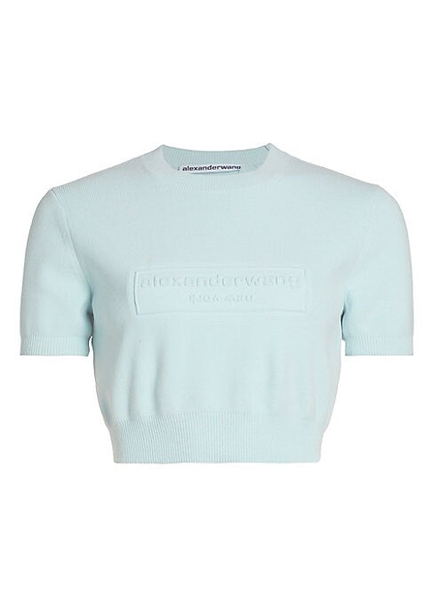 Cropped Logo Knit Top