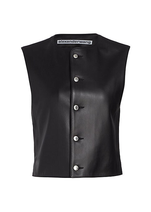 Silky Leather Chic Vest