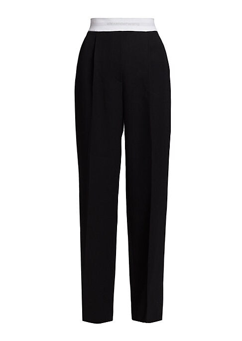 Chic Pleated Wool Trousers