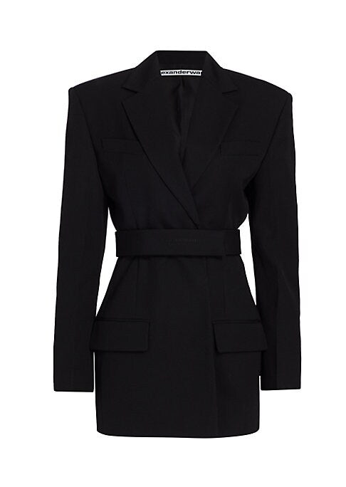 Chic Belted Wool Minidress