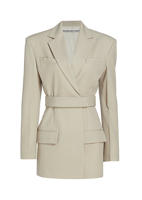 Chic Belted Wool Minidress