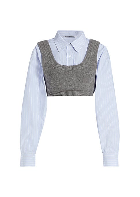 Layered Wool-Crop Top