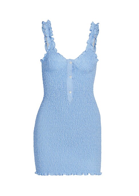 Ruffled Cotton Mini Dress